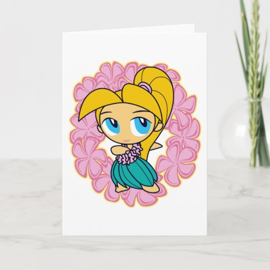 "De Wenskaarten van de Honing Aloha" in Roze Kaart (Voorkant)