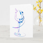 De Wenskaarten van de Kunstschaatsen van de vrouw Kaart (Gele Bloem)