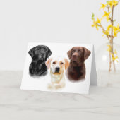 De Wenskaarten van de labrador Kaart (Gele Bloem)