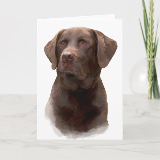 De Wenskaarten van de Labrador van de chocolade Kaart (Voorkant)