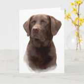 De Wenskaarten van de Labrador van de chocolade Kaart (Gele Bloem)
