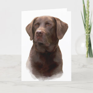 De Wenskaarten van de Labrador van de chocolade Kaart
