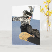 De Wenskaarten van de Lancering van Snowboard Kaart (Gele Bloem)