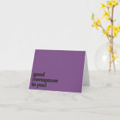 De Wenskaarten van de overgang! Grappig - Paars Kaart (Gele Bloem)