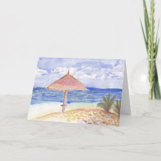 De Wenskaarten van de Paraplu van het strand Kaart