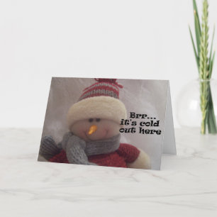 De Wenskaarten van de Sneeuwman van BRR… Feestdagen Kaart