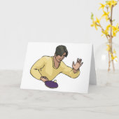 De Wenskaarten van de Speler van het pingpong Kaart (Gele Bloem)