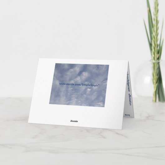 De Wenskaarten van de Wolken van Uplifting Kaart (Achterkant)