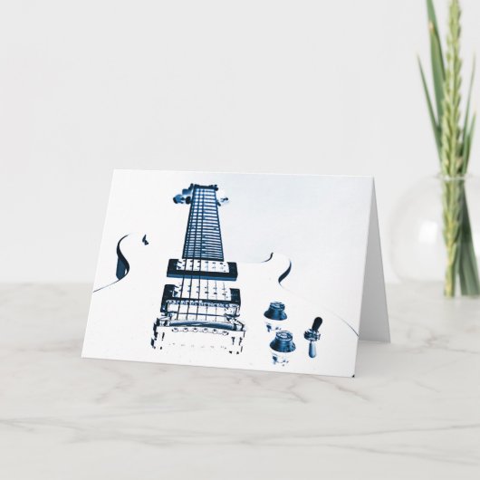 De Wenskaarten van het Afbeelding van de gitaar Kaart (Voorkant)