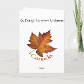 De Wenskaarten van het Blad van de Esdoorn van Kaart (Achterkant)