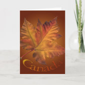 De Wenskaarten van het Blad van de Esdoorn van Kaart (Voorkant)