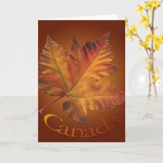 De Wenskaarten van het Blad van de Esdoorn van Kaart (Gele Bloem)