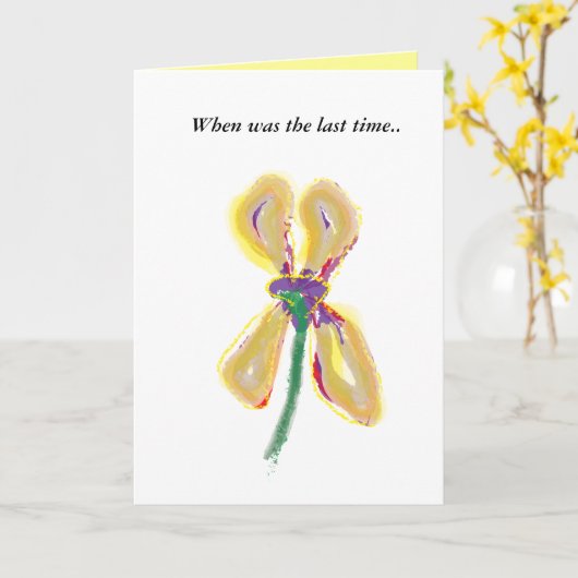 De Wenskaarten van het Geheugen van de hemel Kaart (Gele Bloem)