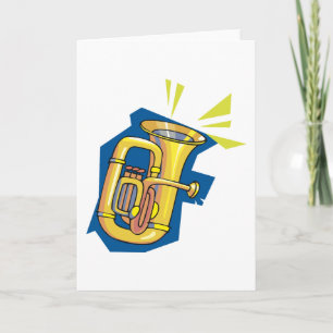 De Wenskaarten van het Instrument van de tuba Kaart