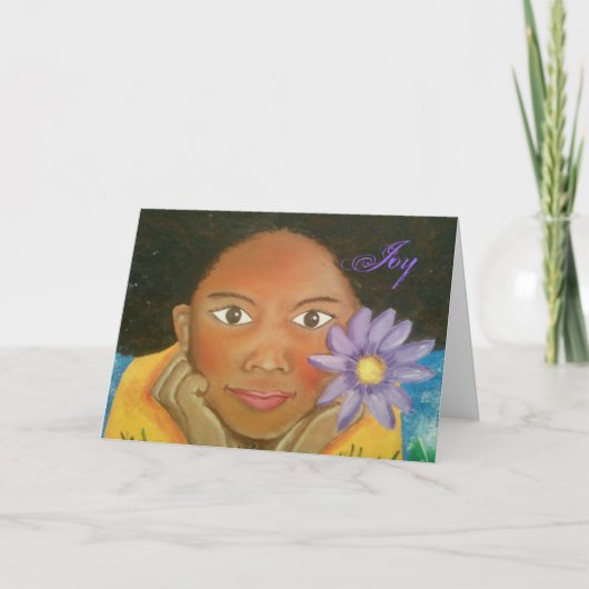 De Wenskaarten van het Meisje van de vreugde Kaart (Voorkant)