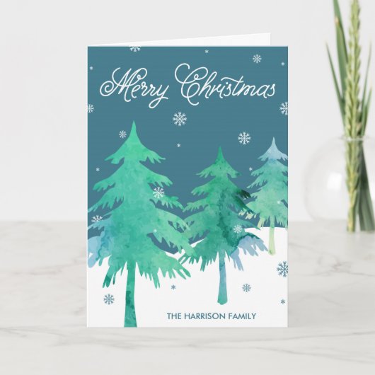 De Wenskaarten van Kerstmis van de Scène van de Feestdagen Kaart (Voorkant)