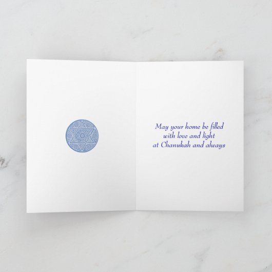 De Wenskaarten van Scrollwork van de Jodenster van Feestdagen Kaart (Binnen)