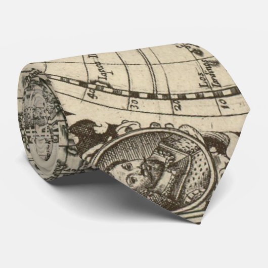 De wereld 1628 stropdas (Opgerold)