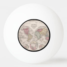 De wereld 1860 - Oostelijke en westelijke hemisfer Pingpongbal