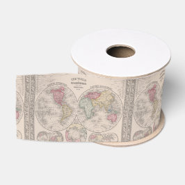 De wereld 1860 - oostelijke en Westerne hersenhelf Grosgrain Lint