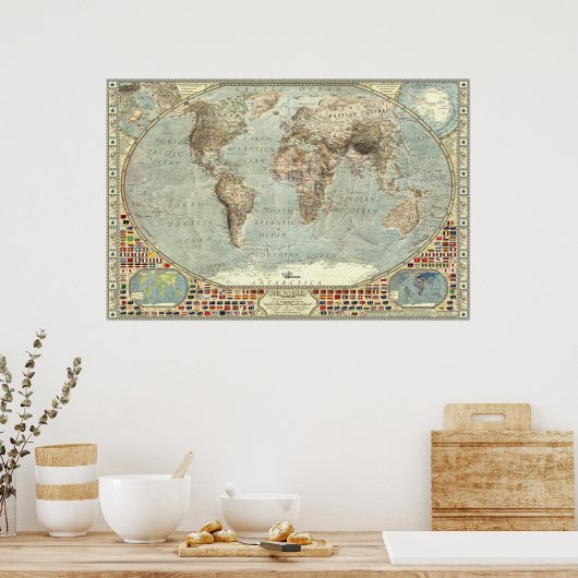 De wereld - 1914 poster (Keuken)