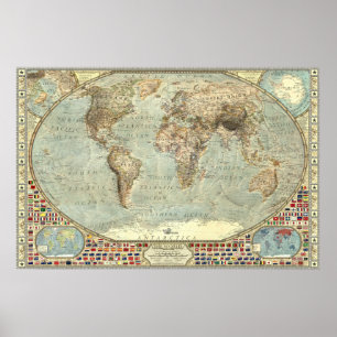 De wereld - 1938 poster