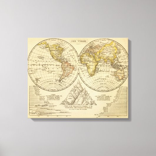 De wereld 2 canvas afdruk (Voorkant)