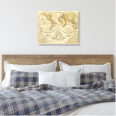 De wereld 2 canvas afdruk (Insitu (Slaapkamer))