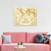 De wereld 2 canvas afdruk (Insitu (Woonkamer))