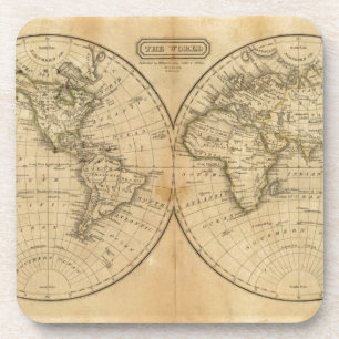 De wereld 2 drankjes onderzetter