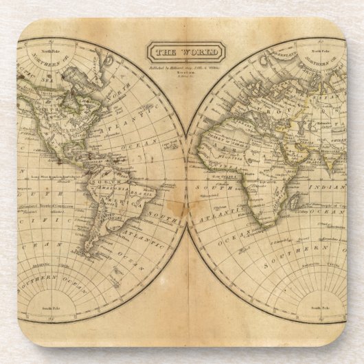 De wereld 2 drankjes onderzetter (Voorkant)