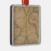 De wereld 2 metalen ornament (Rechts)