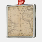 De wereld 2 metalen ornament (Links)