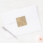 De wereld 2 vierkante sticker (Envelop)