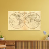 De wereld 3 canvas afdruk (Insitu (Woonkamer))