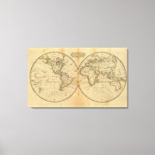 De wereld 3 canvas afdruk (Voorkant)