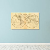 De wereld 3 canvas afdruk (Insitu (Houten vloer))