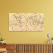 De wereld 3 canvas afdruk (Insitu (Woonkamer))