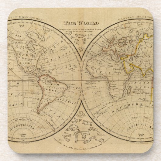 De wereld 3 onderzetter (Voorkant)