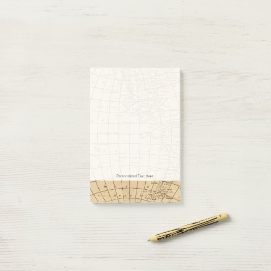 De wereld 4 post-it® notes (Op bureau)