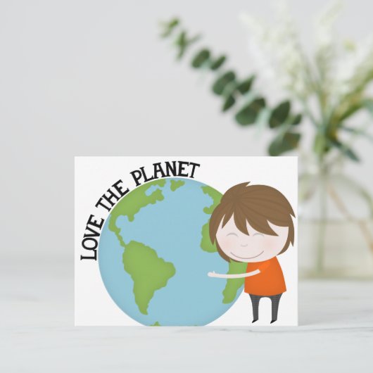 De wereld aan het wankelen briefkaart (Staand voorkant)