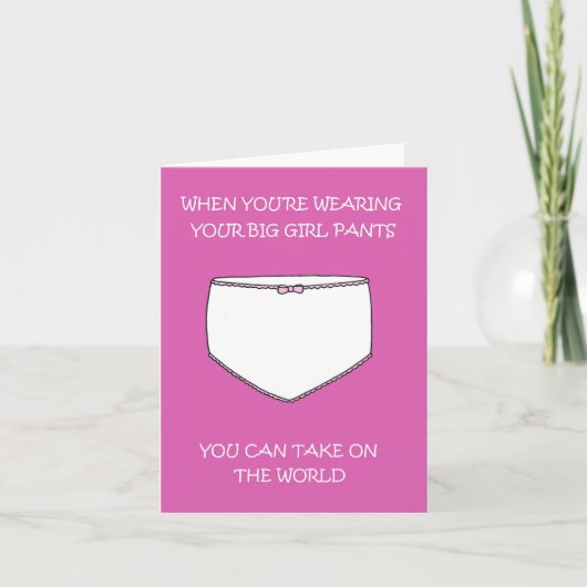 De wereld aangaan in je grote meisjesbroek kaart (Voorkant)