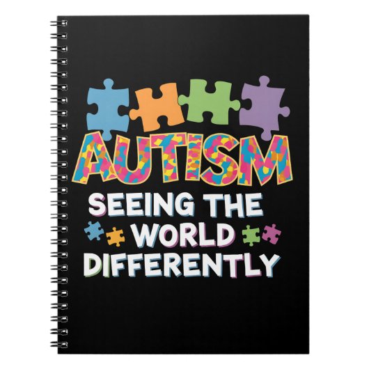 De Wereld Anders Bekijken Autisme Bewustzijn Notitieboek (Voorkant)