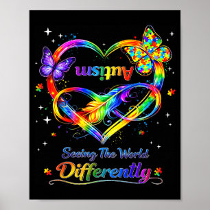 De wereld anders zien autism bewuste meisje poster