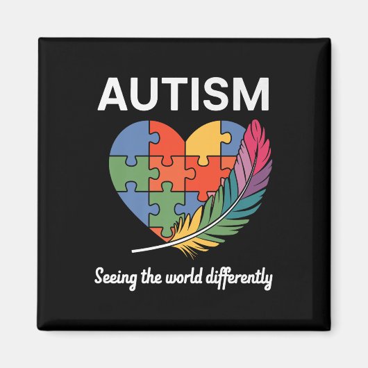 De wereld anders zien Autisme Bewustzijn Infi Magneet (Voorkant)