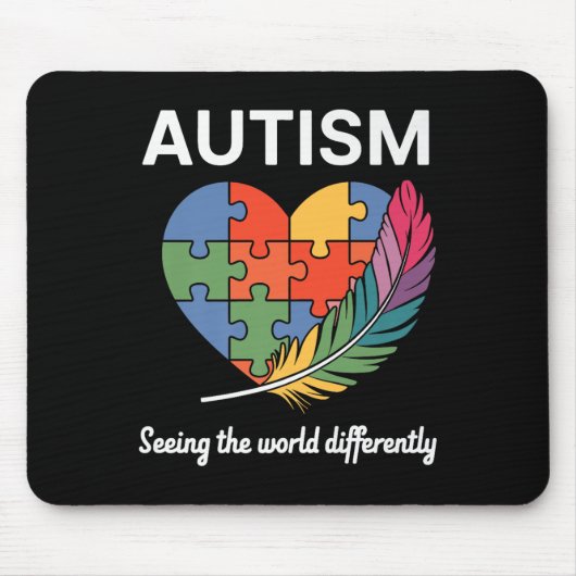 De wereld anders zien Autisme Bewustzijn Infi Muismat (Voorkant)