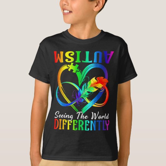 De wereld anders zien Autisme bewustzijn Infi T-shirt (Voorkant)