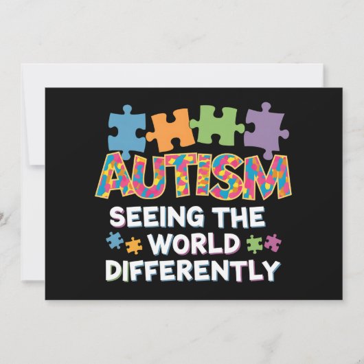 De wereld anders zien Autisme Bewustzijn Kaart (Voorkant)