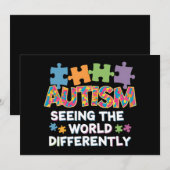 De wereld anders zien Autisme Bewustzijn Kaart (Voorkant / Achterkant)