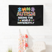 De wereld anders zien Autisme bewustzijn Spandoek (Insitu)